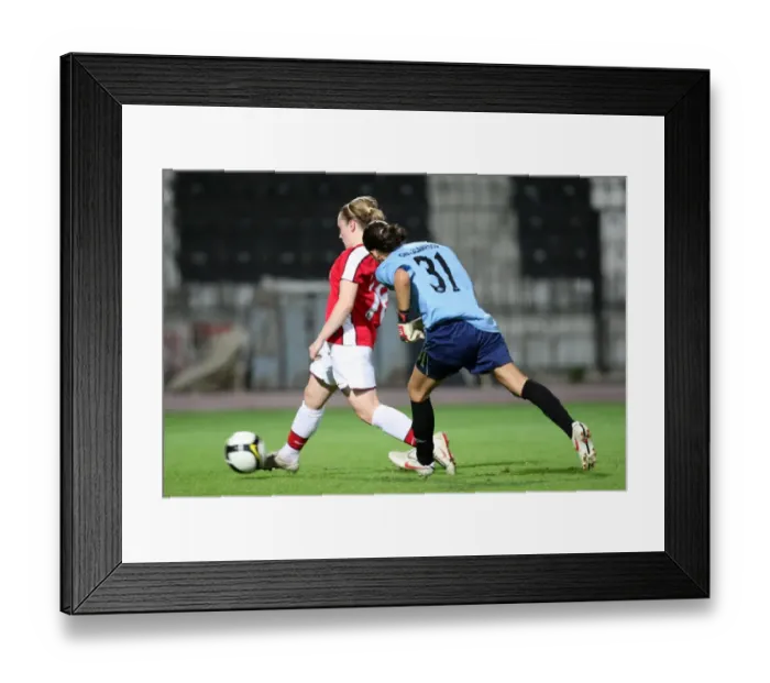 Framed Print : Kim Little scores her 4th goal Arsenals 9th after Framed Print : Kim Little scores her 4th goal Arsenals 9th after