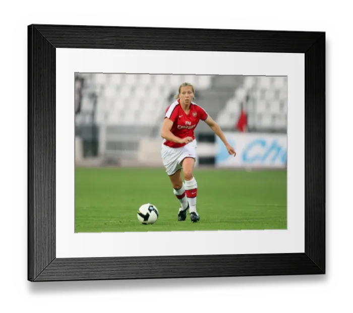 Framed Print : Arsenal's Jayne Ludlow Scores in Historic 9-0 Victory over POAK Thessaloniki in UEFA Champions League Framed Print : Arsenal's Jayne Ludlow Scores in Historic 9-0 Victory over POAK Thessaloniki in UEFA Champions League