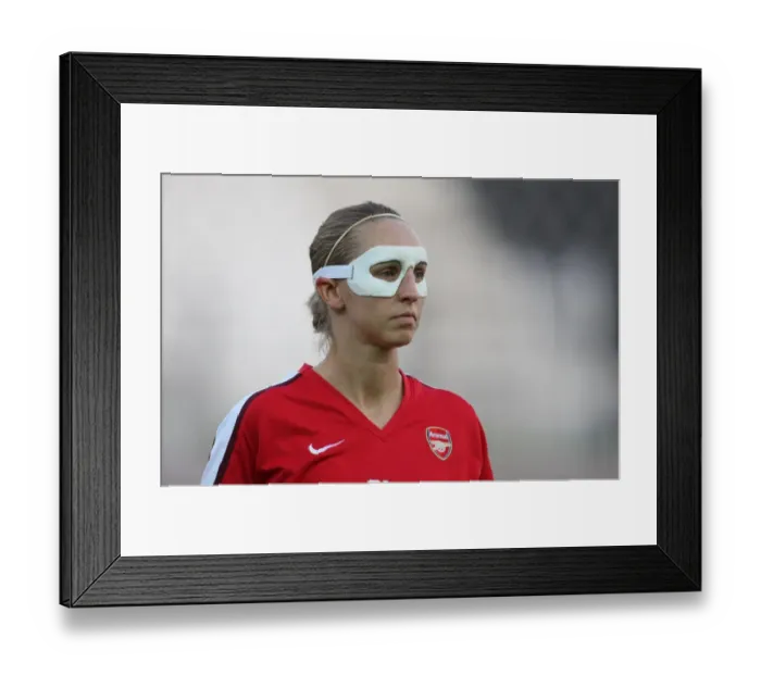 Framed Print : Arsenal Ladies Faye White Scores Historic 9-Goal Haul in UEFA Champions League: Crushing POAK Thessaloniki 9-0