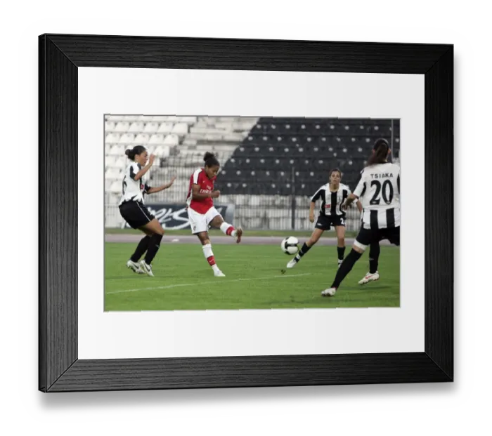 Framed Print : Rachel Yankey her and Arsenals 1st goal Framed Print : Rachel Yankey her and Arsenals 1st goal