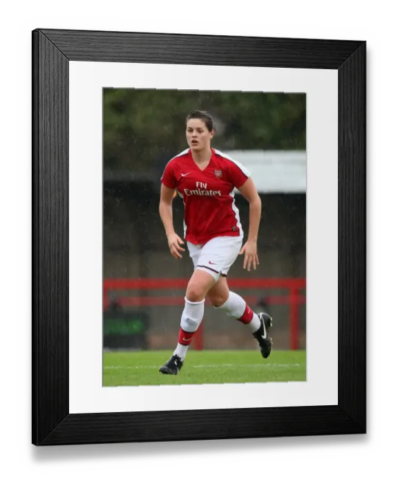 Framed Print : Arsenal's Jennifer Beattie Scores in 9-0 UEFA Women's Champions League Victory over PAOK Thessaloniki