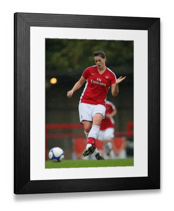 Framed Print : Arsenal's Jennifer Beattie Scores in Historic 9-0 UEFA Women's Champions League Victory