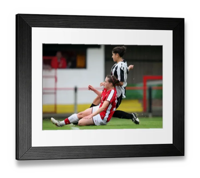 Framed Print : Lauren Bruton Scores Arsenal's 8th Goal in Dominant 9-0 UEFA Womens Champions League Victory