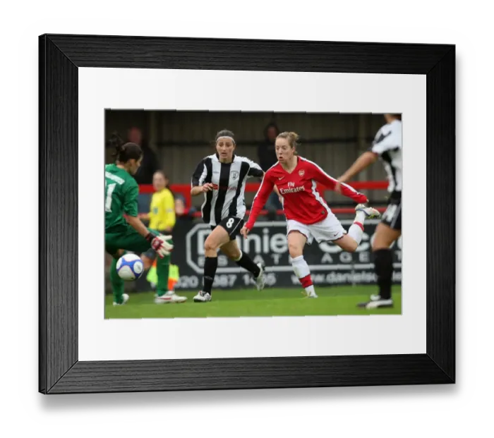 Framed Print : Gemme Davison beats Natalia Chatzigiannidou (PAOK) to score 7th goal