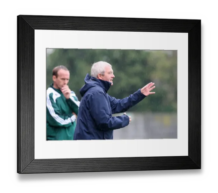 Framed Print : Arsenal Ladies Manager Tony Gervaise