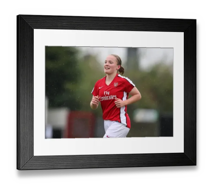 Framed Print : Kim Little's Euphoric Moment: Arsenal's First Goal in 9:0 UEFA Womens Champions League Victory Framed Print : Kim Little's Euphoric Moment: Arsenal's First Goal in 9:0 UEFA Womens Champions League Victory