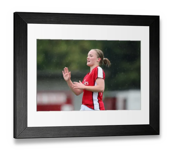 Framed Print : Kim Little celebrates scoring Arsenals 1st goal Framed Print : Kim Little celebrates scoring Arsenals 1st goal