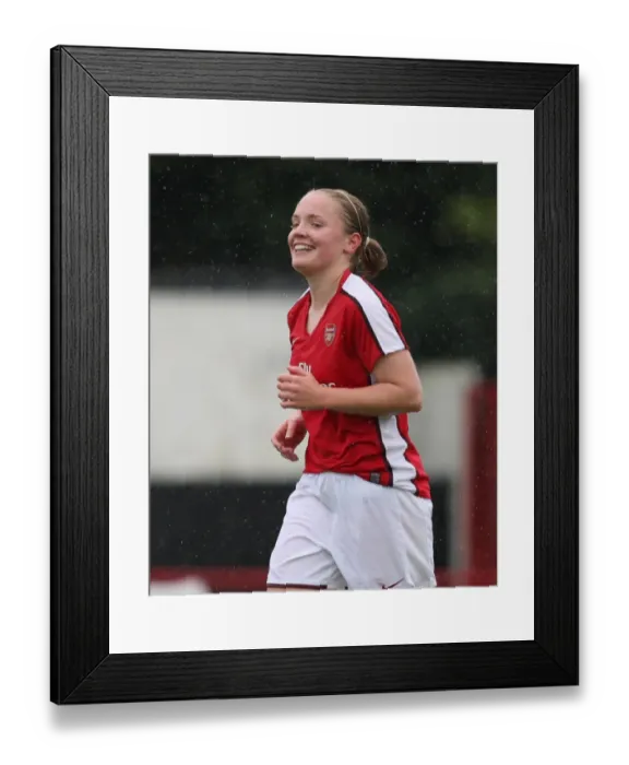 Framed Print : Kim Little Scores Arsenal's Second Goal in 9-0 UEFA Women's Champions League Victory over PAOK