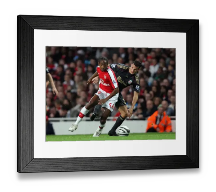 Framed Print : Sanchez Watt (Arsenal) Philipp Degen (Liverpool)