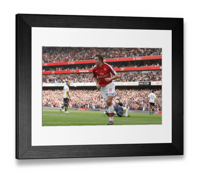 Framed Print : Robin van Persie's Epic Goal: Arsenal's 3-0 Victory Over Tottenham, 2009
