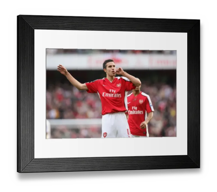 Framed Print : Robin van Persie's Hat-Trick: Arsenal 3-0 Tottenham Hotspur, Premier League, 2009