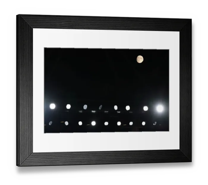Framed Print : Moonlit Arsenal vs Leicester Clash at Emirates Stadium Framed Print : Moonlit Arsenal vs Leicester Clash at Emirates Stadium
