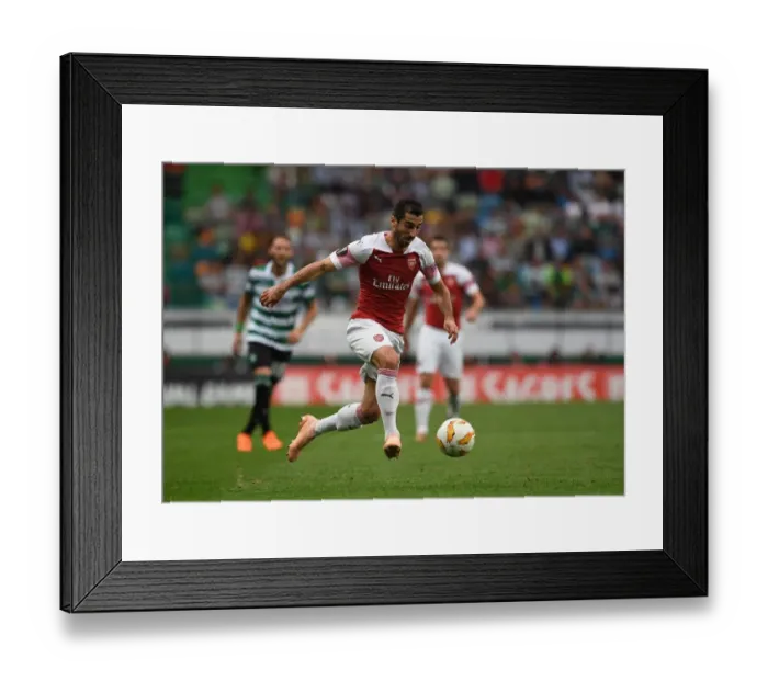 Framed Print : Henrikh Mkhitaryan in Action: Arsenal vs. Sporting CP, Europa League 2018-19