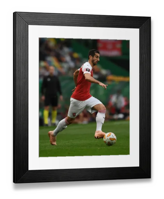 Framed Print : Mkhitaryan's Shining Performance: Arsenal Triumphs Over Sporting CP in Europa League
