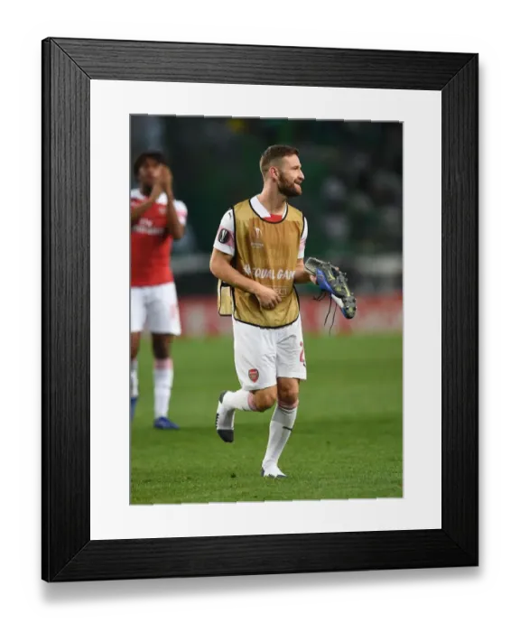 Framed Print : Shkodran Mustafi: Arsenal's Defensive Determination at Sporting Lisbon, Europa League 2018-19 Framed Print : Shkodran Mustafi: Arsenal's Defensive Determination at Sporting Lisbon, Europa League 2018-19