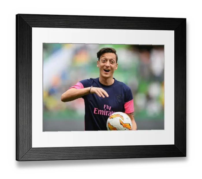 Framed Print : Mesut Ozil: Arsenal's Star Ready for Europa League Showdown against Sporting CP
