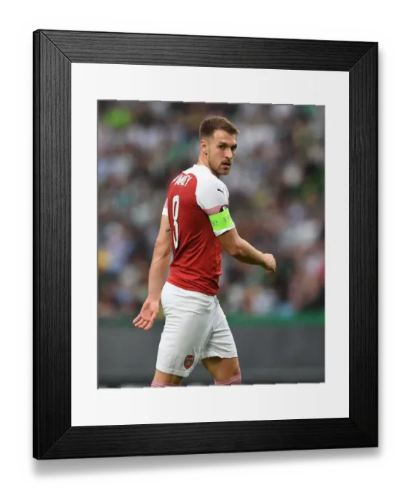 Framed Print : Aaron Ramsey in Action: Arsenal vs. Sporting Lisbon, Europa League 2018-19