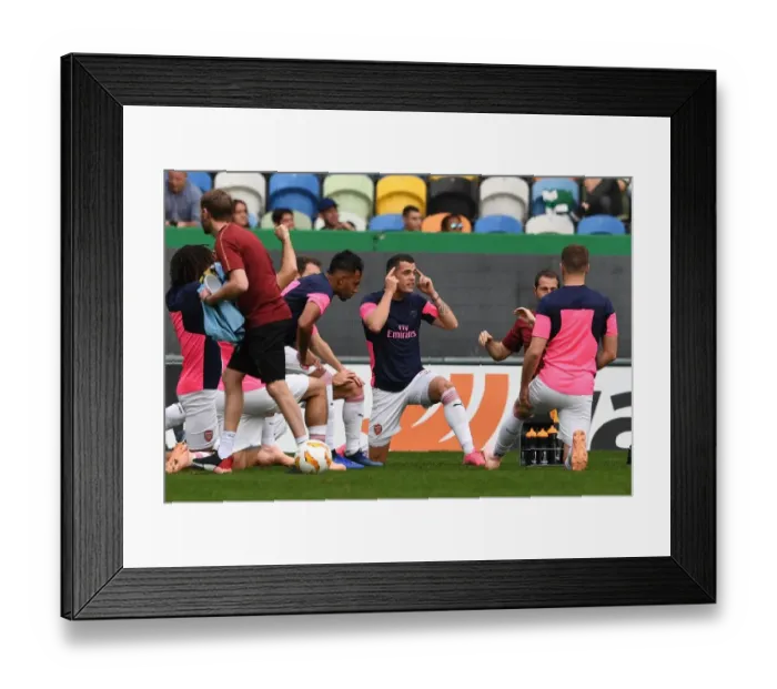 Framed Print : Granit Xhaka Prepares for Arsenal's Europa League Clash Against Sporting Lisbon Framed Print : Granit Xhaka Prepares for Arsenal's Europa League Clash Against Sporting Lisbon