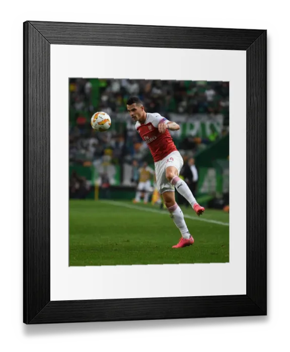 Framed Print : Granit Xhaka in Action: Arsenal vs. Sporting CP, UEFA Europa League 2018-19 Framed Print : Granit Xhaka in Action: Arsenal vs. Sporting CP, UEFA Europa League 2018-19