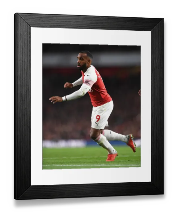 Framed Print : Alexandre Lacazette's Game-Winning Goal: Arsenal's Triumph over Leicester City (Premier League, 22 / 10 / 18)