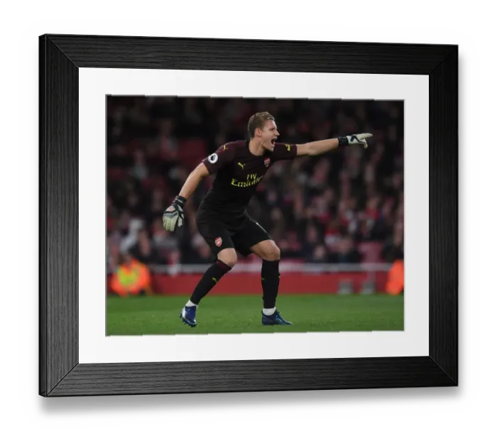 Framed Print : Bernd Leno's Shining Debut: Arsenal's 3-1 Win Over Leicester City (October 2018)