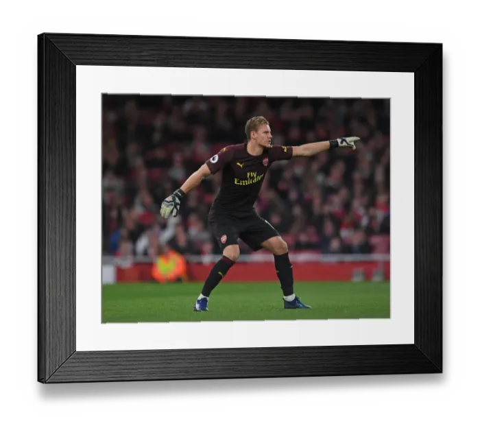 Framed Print : Bernd Leno's Brilliant Performance: Arsenal's 3-1 Victory Over Leicester City (October 2018)