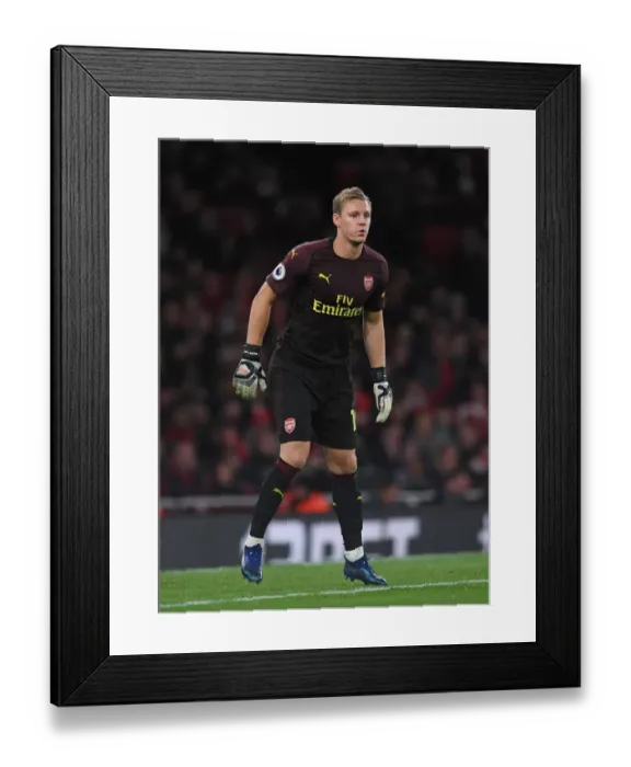 Framed Print : Arsenal's Bernd Leno in Action: 3-1 Win Over Leicester City, Premier League, Emirates Stadium
