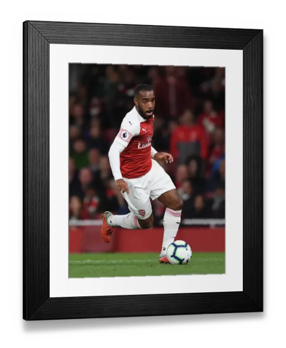 Framed Print : Alexandre Lacazette (Arsenal). Arsenal 3: 1 Leicester City Framed Print : Alexandre Lacazette (Arsenal). Arsenal 3: 1 Leicester City