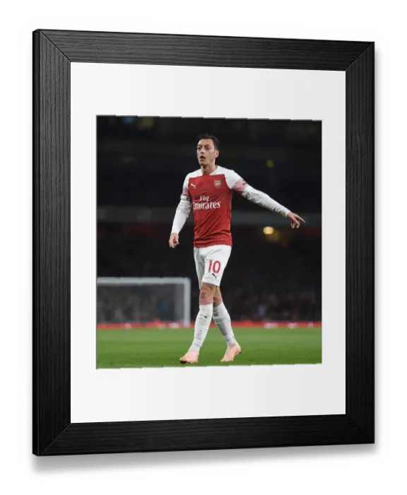 Framed Print : Mesut Ozil (Arsenal). Arsenal 3: 1 Leicester City. Premier League. Emirates Stadium Framed Print : Mesut Ozil (Arsenal). Arsenal 3: 1 Leicester City. Premier League. Emirates Stadium