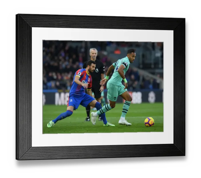Framed Print : Clash of Titans: Aubameyang vs Milivojevic in Crystal Palace vs Arsenal FC Showdown