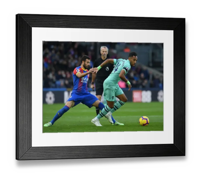 Framed Print : Clash of Titans: Aubameyang vs Milivojevic - A Premier League Face-Off