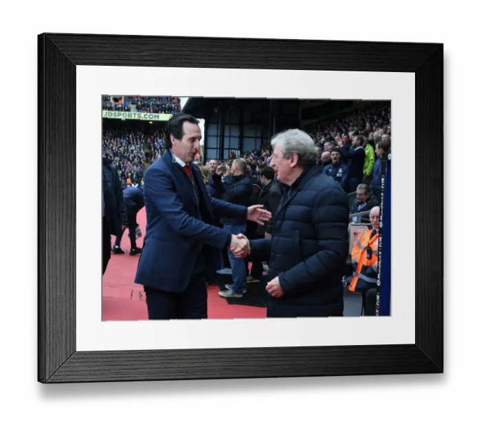 Framed Print : Unai Emery and Roy Hodgson Pre-Match Handshake: Crystal Palace vs Arsenal FC, Premier League 2018-19 Framed Print : Unai Emery and Roy Hodgson Pre-Match Handshake: Crystal Palace vs Arsenal FC, Premier League 2018-19