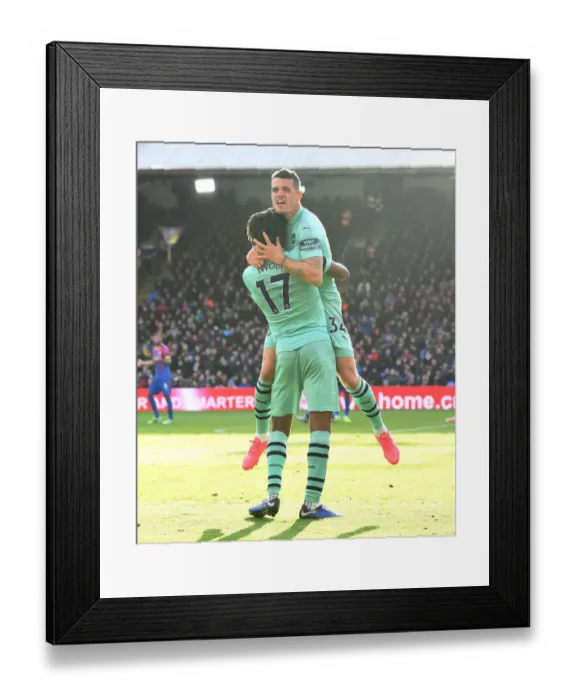 Framed Print : Xhaka and Iwobi Celebrate Arsenal's Second Goal vs Crystal Palace (2018-19) Framed Print : Xhaka and Iwobi Celebrate Arsenal's Second Goal vs Crystal Palace (2018-19)