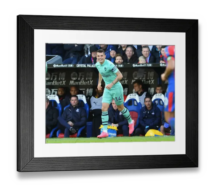 Framed Print : Granit Xhaka Scores First Goal: Arsenal's Victory at Crystal Palace (2018-19)