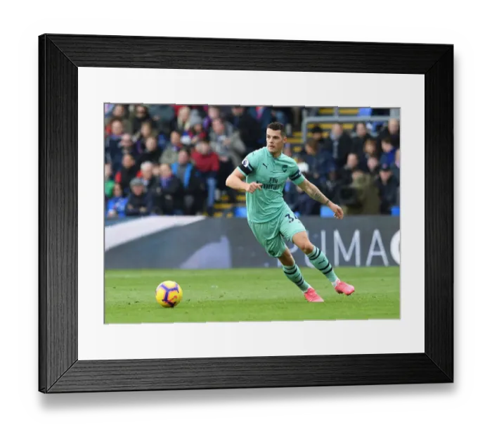 Framed Print : Granit Xhaka: Arsenal Midfielder in Action Against Crystal Palace, Premier League 2018-19 Framed Print : Granit Xhaka: Arsenal Midfielder in Action Against Crystal Palace, Premier League 2018-19