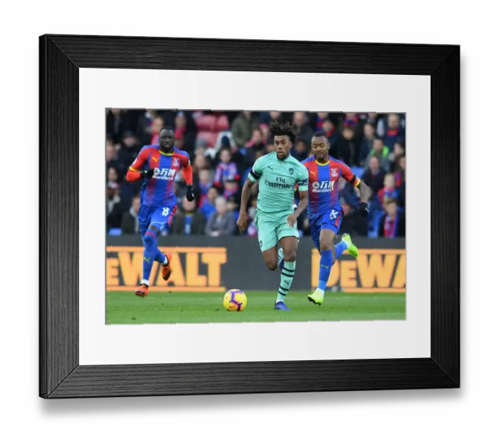 Framed Print : Clash at Selhurst Park: Jordan Ayew vs. Alex Iwobi, Premier League Showdown