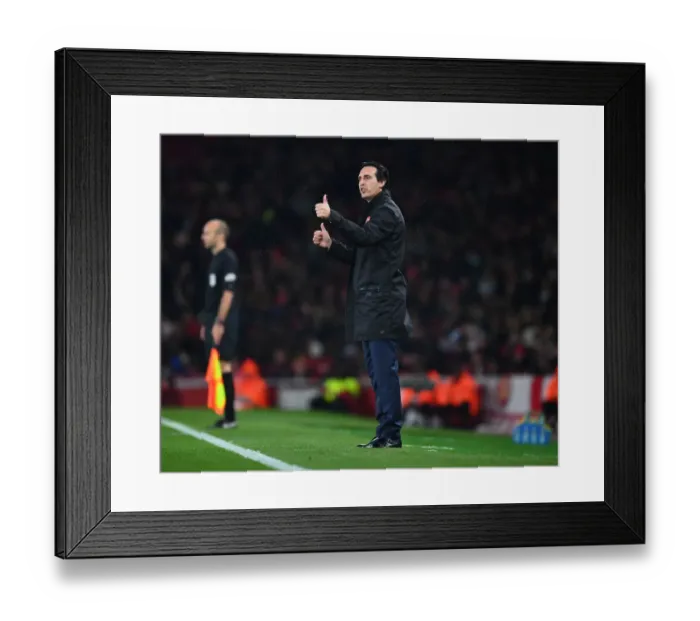 Framed Print : Unai Emery Leads Arsenal in Carabao Cup Battle Against Blackpool Framed Print : Unai Emery Leads Arsenal in Carabao Cup Battle Against Blackpool