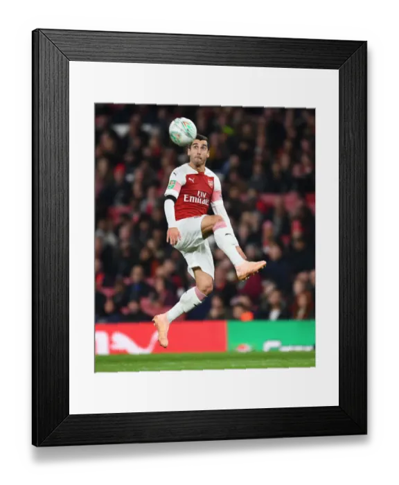 Framed Print : Stephan Lichtsteiner in Action: Arsenal vs Blackpool, Carabao Cup 2018-19