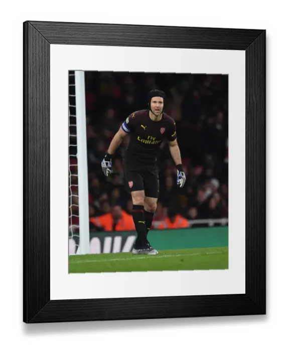 Framed Print : Petr Cech's Brilliant Performance: Arsenal's Goalkeeper Stops Blackpool in Carabao Cup