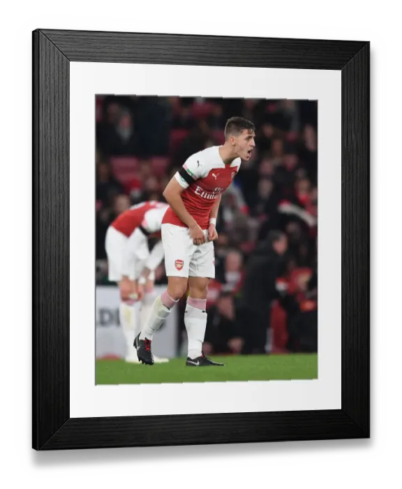 Framed Print : Arsenal's Julio Pleguezuelo in Action against Blackpool - Carabao Cup 2018-19 Framed Print : Arsenal's Julio Pleguezuelo in Action against Blackpool - Carabao Cup 2018-19