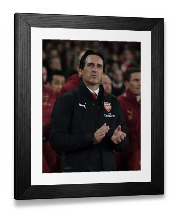 Framed Print : Unai Emery: Arsenal Head Coach Ahead of Carabao Cup Match vs. Blackpool