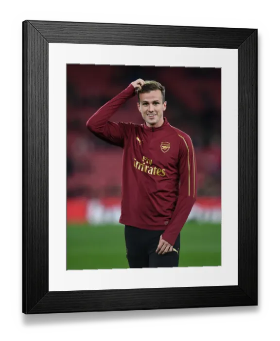 Framed Print : Rob Holding: Arsenal's Unyielding Defender in Carabao Cup Showdown Against Blackpool