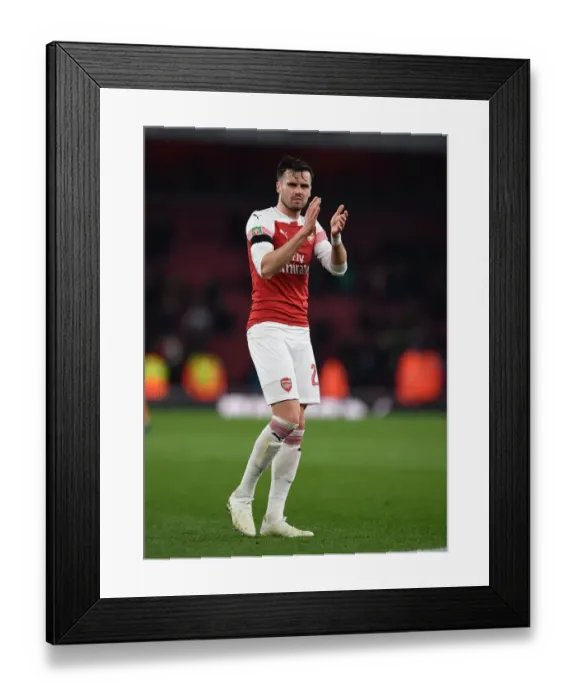 Framed Print : Carl Jenkinson Celebrates Carabao Cup Victory with Arsenal Fans Framed Print : Carl Jenkinson Celebrates Carabao Cup Victory with Arsenal Fans