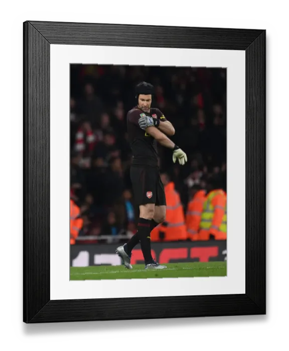Framed Print : Focused Petr Cech: Arsenal's Unyielding Bulwark in Carabao Cup Battle vs Blackpool (2018-19) Framed Print : Focused Petr Cech: Arsenal's Unyielding Bulwark in Carabao Cup Battle vs Blackpool (2018-19)