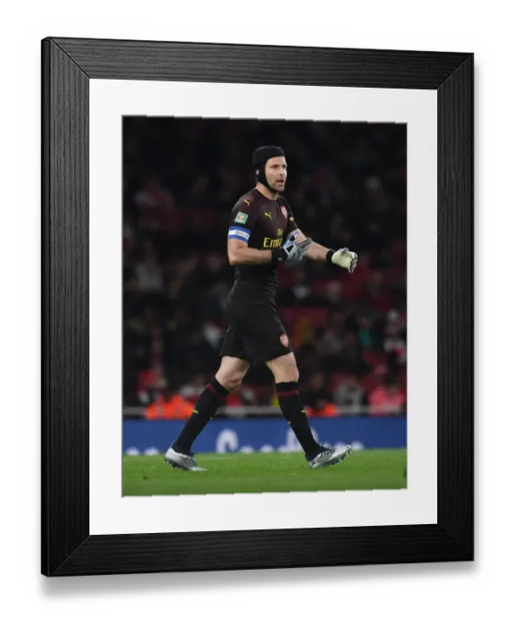 Framed Print : Petr Cech Focused: Arsenal vs Blackpool, Carabao Cup 2018-19 Framed Print : Petr Cech Focused: Arsenal vs Blackpool, Carabao Cup 2018-19