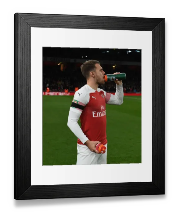 Framed Print : Aaron Ramsey: Arsenal's Focus Ahead of Carabao Cup Clash vs. Blackpool Framed Print : Aaron Ramsey: Arsenal's Focus Ahead of Carabao Cup Clash vs. Blackpool
