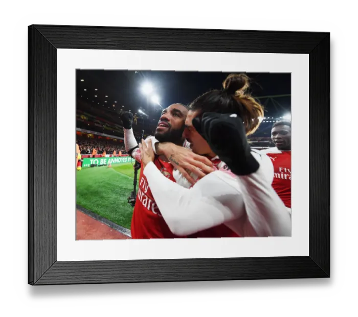 Framed Print : Arsenal's Unstoppable Duo: Lacazette and Bellerin Celebrate Goal Against Liverpool Framed Print : Arsenal's Unstoppable Duo: Lacazette and Bellerin Celebrate Goal Against Liverpool