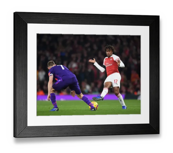 Framed Print : Arsenal vs. Liverpool: Iwobi vs. Milner - Premier League Showdown