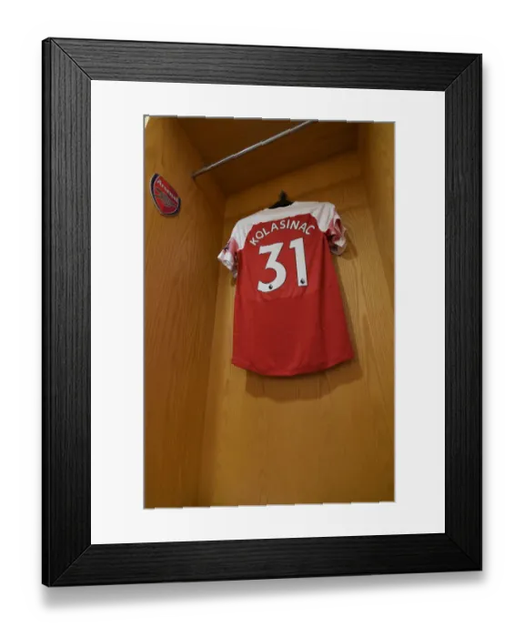 Framed Print : Arsenal FC vs Liverpool FC: Sead Kolasinac's Determination in the Changing Room Framed Print : Arsenal FC vs Liverpool FC: Sead Kolasinac's Determination in the Changing Room