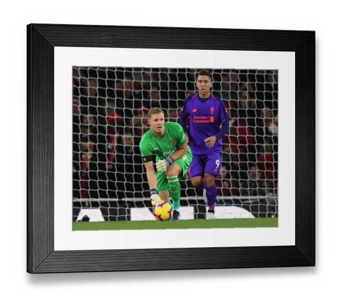 Framed Print : Arsenal's Bernd Leno in Action Against Liverpool (2018-19) Framed Print : Arsenal's Bernd Leno in Action Against Liverpool (2018-19)